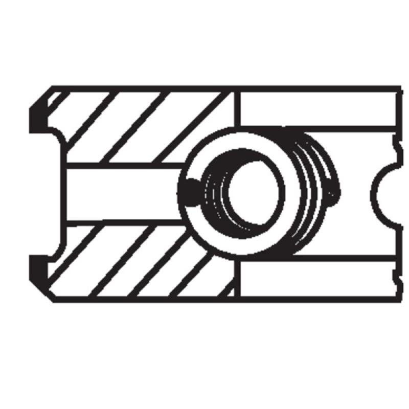 Jeu de segments de pistons MAHLE 101 91 N0 - Visuel 2