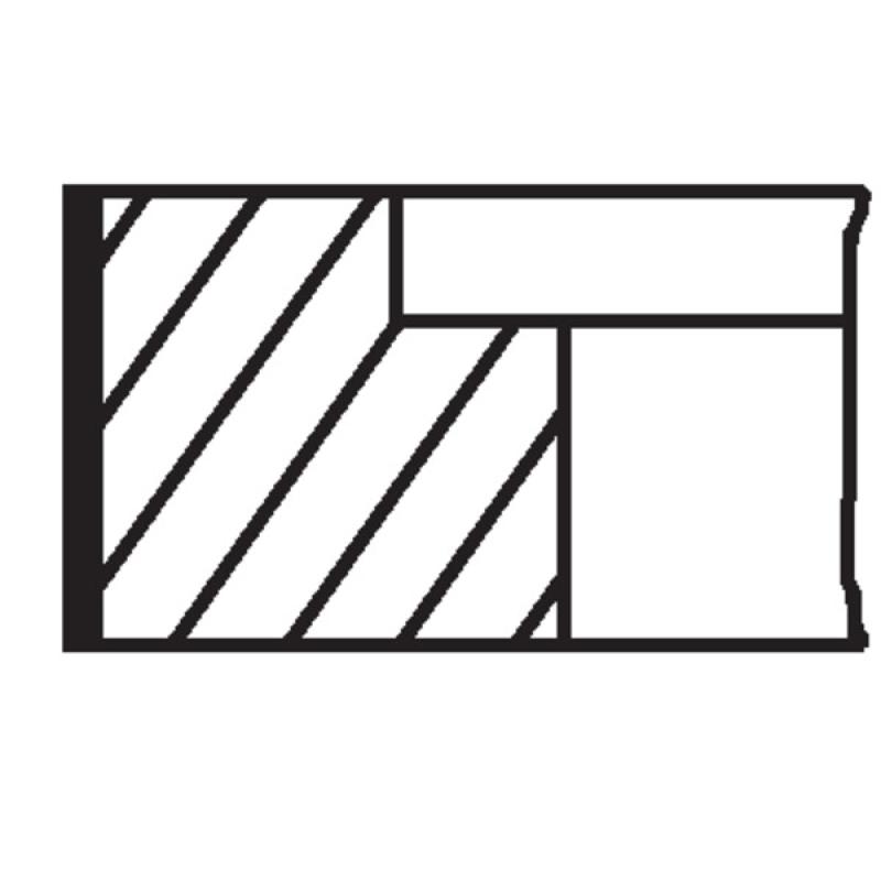 Jeu de segments de pistons MAHLE 681 RS 00105 0N0 - Visuel 1