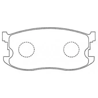 AISIN ASN-174 - Jeu de 4 plaquettes de frein avant