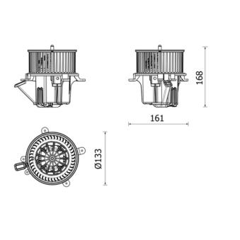 Pulseur d'air habitacle MAHLE OEM 97057391100 Pulseur d'air habitacle MAHLE OEM 97057391100