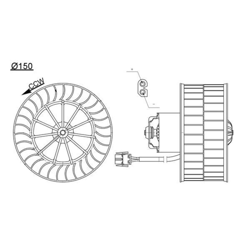Pulseur d'air habitacle MAHLE AB 44 000S - Visuel 1