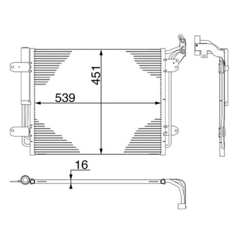 Condenseur, climatisation MAHLE AC 12 000S - Visuel 2