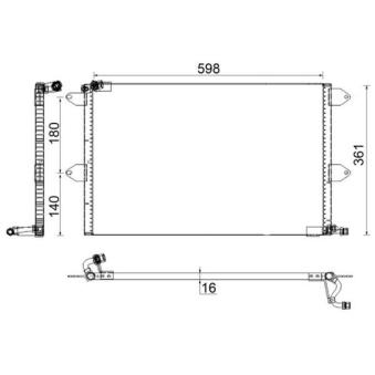 Condenseur, climatisation MAHLE OEM 6K0820413A Condenseur, climatisation MAHLE OEM 6K0820413A