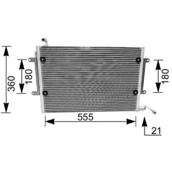 Condenseur, climatisation MAHLE AC 172 000S pour JAGUAR XF 1.9 TDI - 110cv