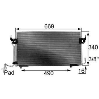 Condenseur, climatisation MAHLE OEM 9636476480 Condenseur, climatisation MAHLE OEM 9636476480