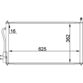 Condenseur, climatisation MAHLE AC 218 000P
