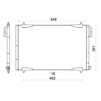 Condenseur, climatisation MAHLE OEM 6455X9
