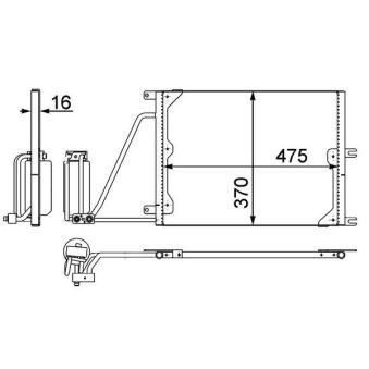 Condenseur, climatisation MAHLE OEM 52479125