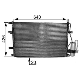 Condenseur, climatisation MAHLE AC 227 000S pour BMW Série 3 2.0 - 180cv