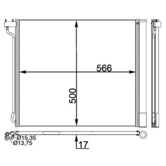 Condenseur, climatisation MAHLE AC 269 000P