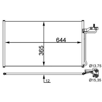 Condenseur, climatisation MAHLE OEM 9124390