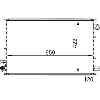 Condenseur, climatisation MAHLE OEM XR854219