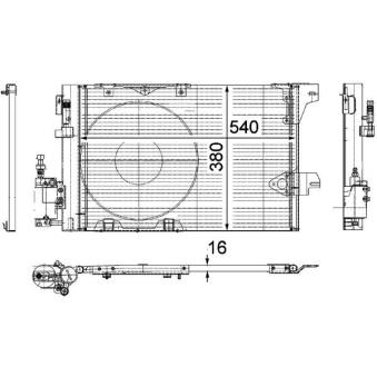 Condenseur, climatisation MAHLE OEM 1850292