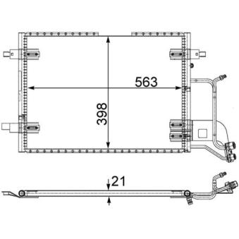 Condenseur, climatisation MAHLE AC 352 000S pour CHEVROLET AVALANCHE 1.9 TDI - 110cv