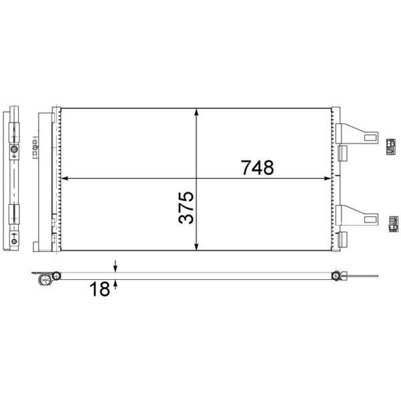 Condenseur, climatisation MAHLE AC 363 000S - Visuel 1