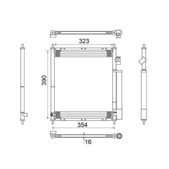Condenseur, climatisation MAHLE OEM 80110SAA003