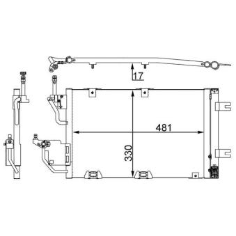 Condenseur, climatisation MAHLE AC 400 000S pour MERCEDES-BENZ CLASSE C 1.7 CDTi - 110cv