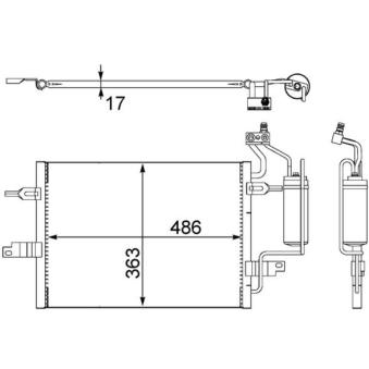 Condenseur, climatisation MAHLE OEM 1850086