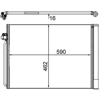 Condenseur, climatisation MAHLE AC 405 000S pour AUDI A6 4.8i - 355cv