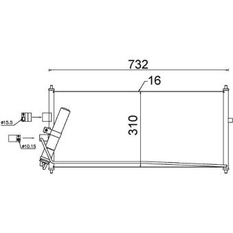 Condenseur, climatisation MAHLE AC 406 000S