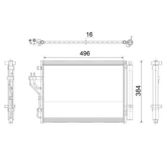 Condenseur, climatisation MAHLE OEM 976062Y001 Condenseur, climatisation MAHLE OEM 976062Y001