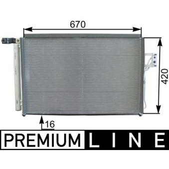 Condenseur, climatisation MAHLE OEM 976062B200