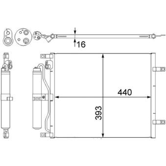 Condenseur, climatisation MAHLE OEM 92100AY600 Condenseur, climatisation MAHLE OEM 92100AY600
