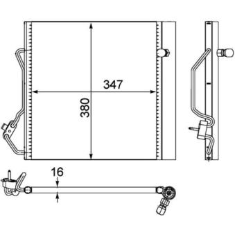 Condenseur, climatisation MAHLE AC 451 000P