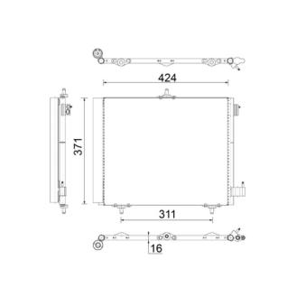 Condenseur, climatisation MAHLE AC 460 000S pour ROVER 400 PureTech 110 - 110cv