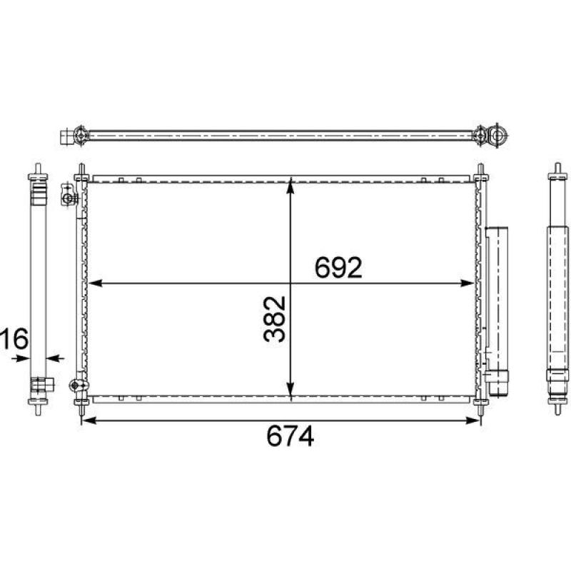 Condenseur, climatisation MAHLE AC 467 001S - Visuel 1