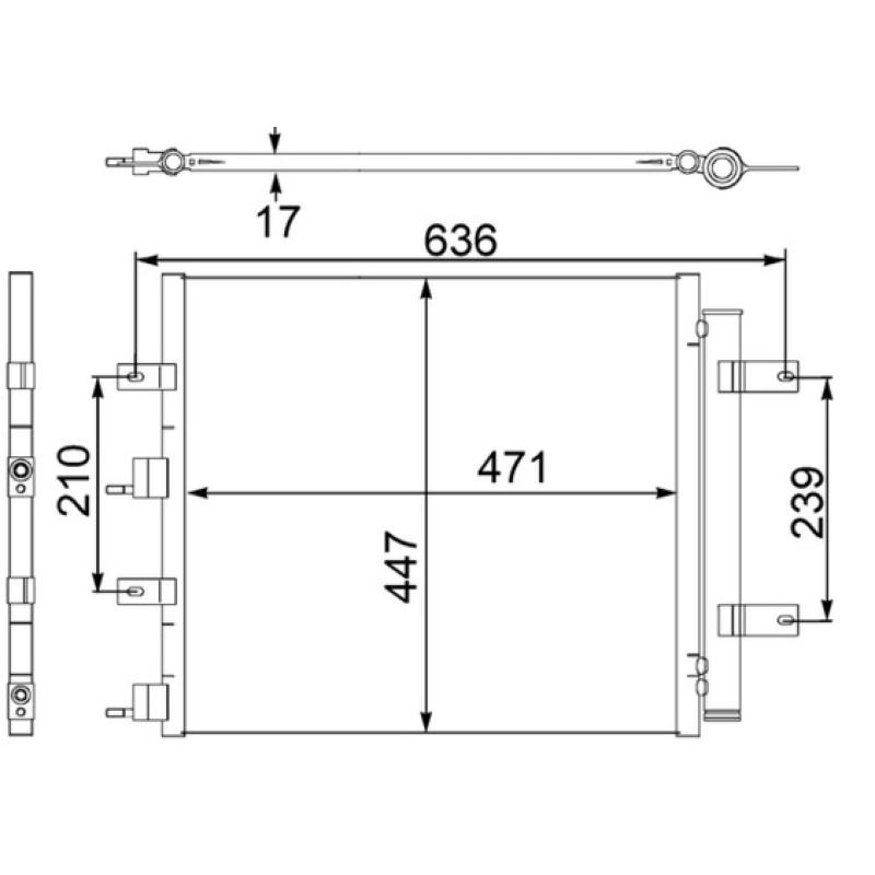 Condenseur, climatisation MAHLE AC 481 000S - Visuel 1