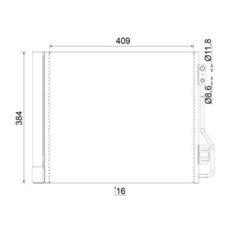 Condenseur, climatisation MAHLE AC 488 000S pour SMART FORTWO 1.0 - 71cv