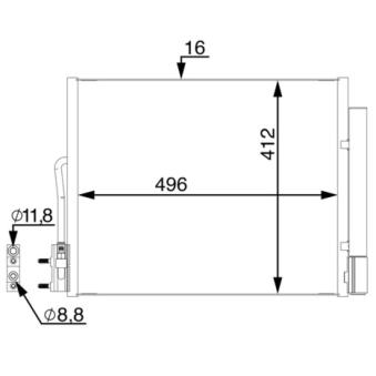 Condenseur, climatisation MAHLE AC 50 000S