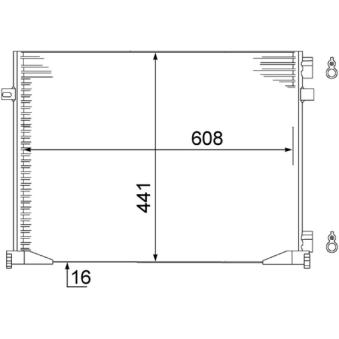Condenseur, climatisation MAHLE OEM 91168643
