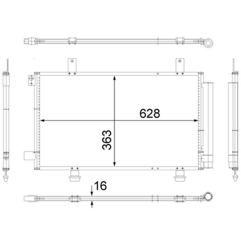 Condenseur, climatisation MAHLE AC 556 000S - Visuel 1