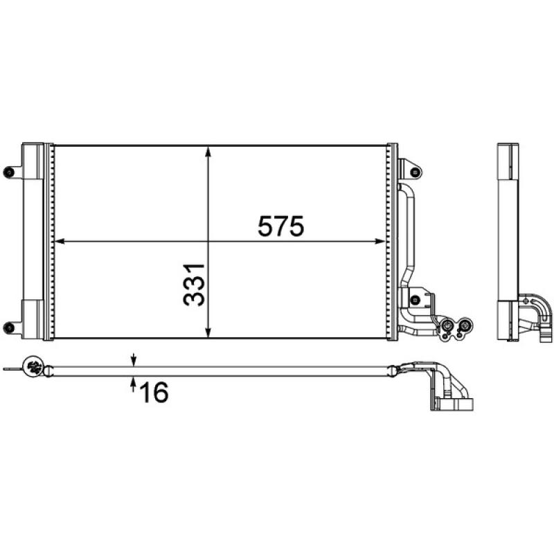 Condenseur, climatisation MAHLE AC 566 000P - Visuel 1