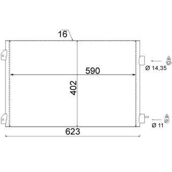 Condenseur, climatisation MAHLE AC 650 000S