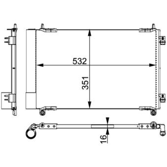Condenseur, climatisation MAHLE OEM 96483015 Condenseur, climatisation MAHLE OEM 96483015