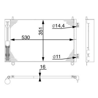 Condenseur, climatisation MAHLE OEM 96483015 Condenseur, climatisation MAHLE OEM 96483015