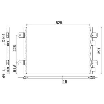 Condenseur, climatisation MAHLE OEM 8671017607