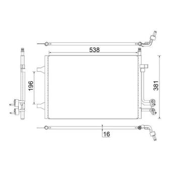 Condenseur, climatisation MAHLE OEM 1334196