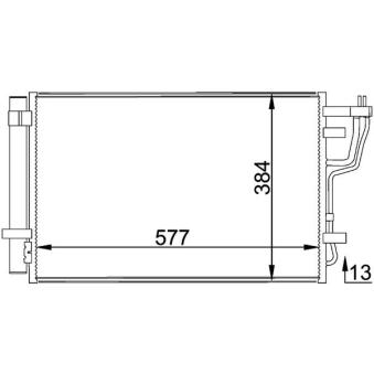 Condenseur, climatisation MAHLE OEM 976061H000