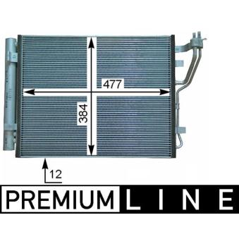 Condenseur, climatisation MAHLE AC 709 000P pour VOLKSWAGEN PASSAT 1.6 CRDi 115 - 115cv