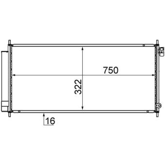 Condenseur, climatisation MAHLE OEM 80110SAA013