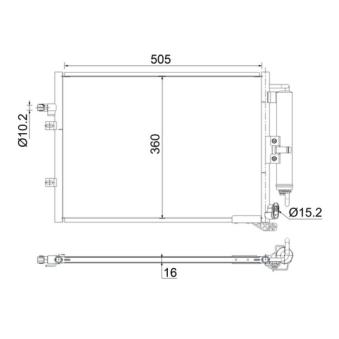 Condenseur, climatisation MAHLE OEM 8200688392