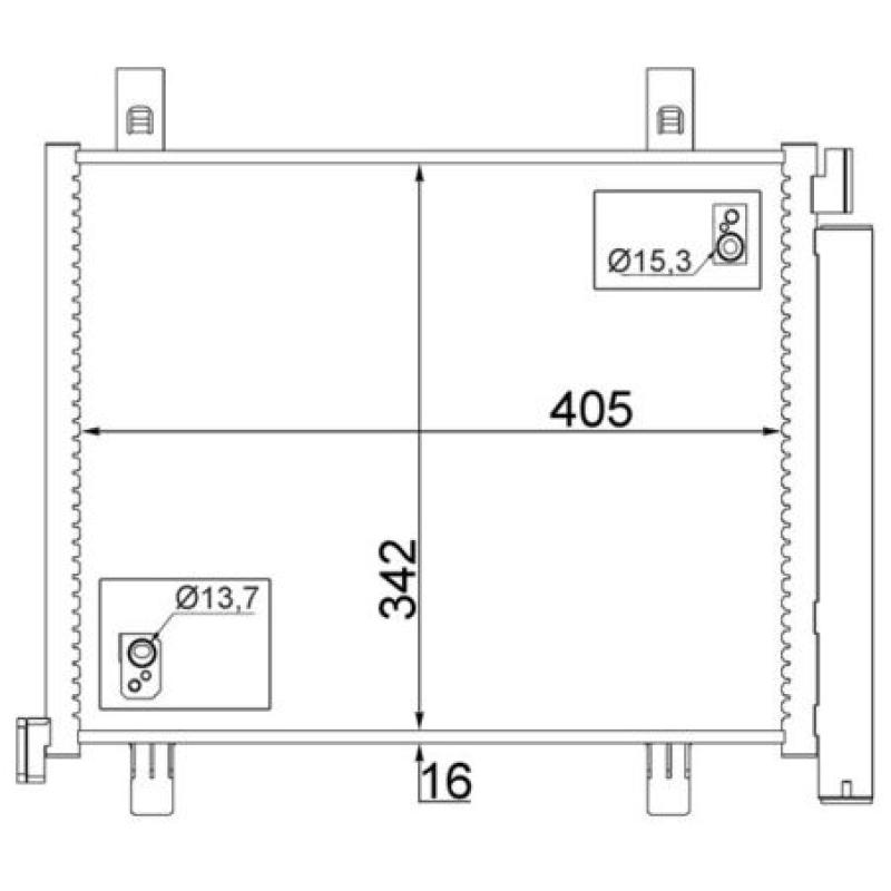Condenseur, climatisation MAHLE AC 747 000S - Visuel 1