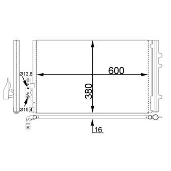 Condenseur, climatisation MAHLE OEM 9216143