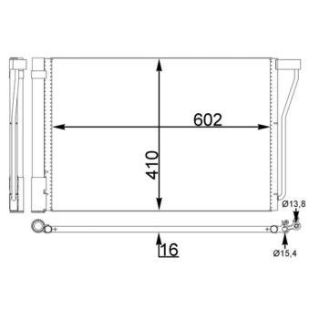 Condenseur, climatisation MAHLE OEM 9109725 Condenseur, climatisation MAHLE OEM 9109725