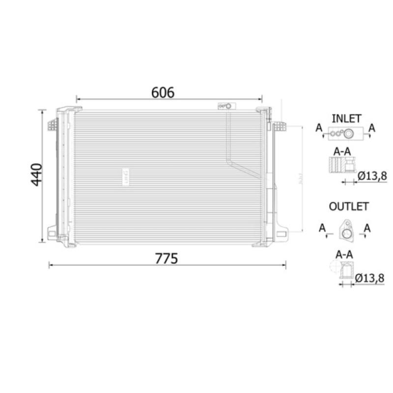Condenseur, climatisation MAHLE AC 786 000S - Visuel 1