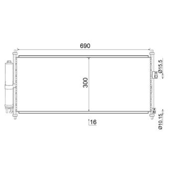 Condenseur, climatisation MAHLE OEM 92100BN307